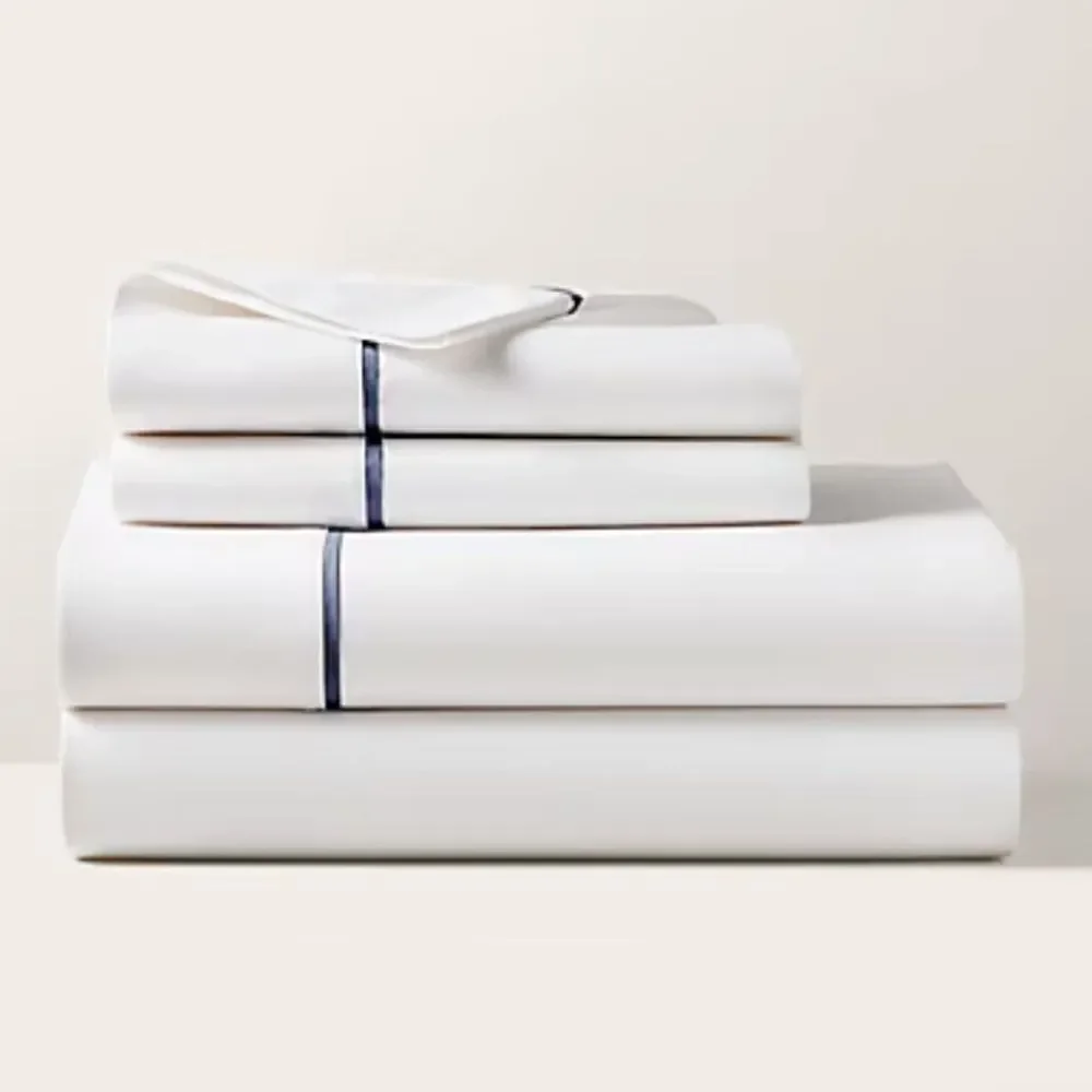 - Organic Cotton Percale Palmer Sheeting One Queen Flat Sheet